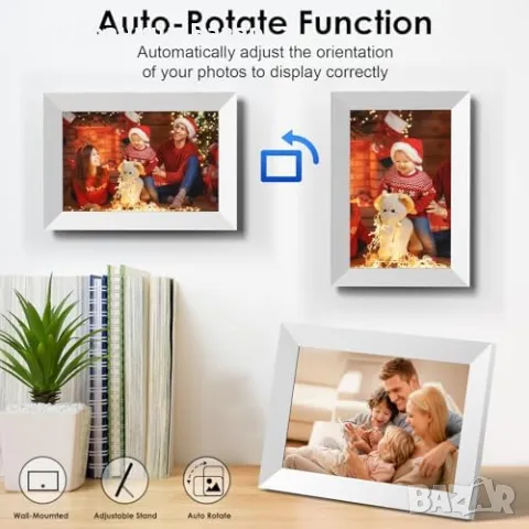 Нова Дигитална рамка за снимки – 10.1”, тъч, WiFi, видео, Auto Rotate , снимка 6 - Други стоки за дома - 49876768