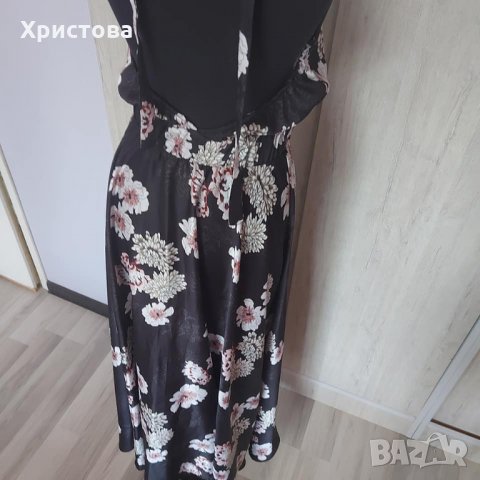 Ефирна дълга рокля на цветя с гол гръб - 45,00лв., снимка 6 - Рокли - 33972951