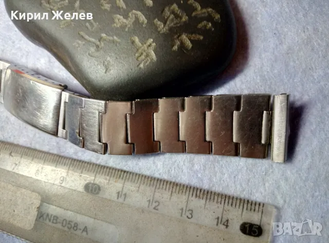 СТАРА ВЕРИЖКА от НЕРЪЖДАЕМА СТОМАНА с МАРКИРОВКИ За РЪЧЕН МЪЖКИ ЧАСОВНИК 49846, снимка 10 - Каишки за часовници - 48694966