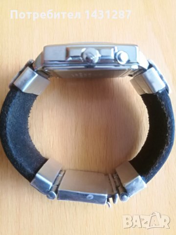 Часовник Casio EF-324 с масивна ръчно изработена каишка от кожа и сребро , снимка 4 - Мъжки - 22605625