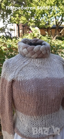 ръчно изплетен пуловер , снимка 6 - Жилетки - 51855480