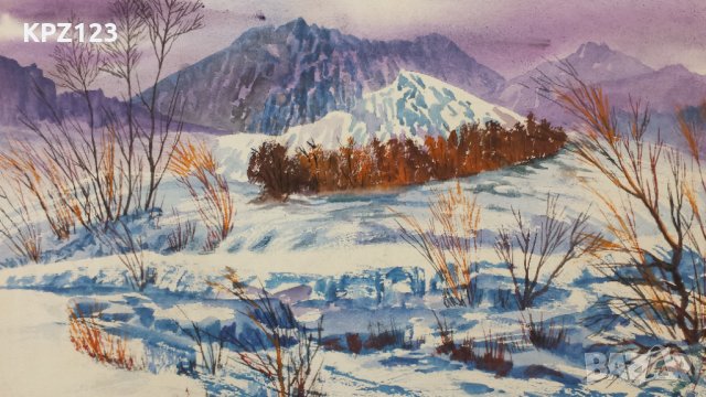 КАРТИНА ПЕЙЗАЖ АКВАРЕЛ 96г / Чавдар Гогов, снимка 2 - Картини - 29100632