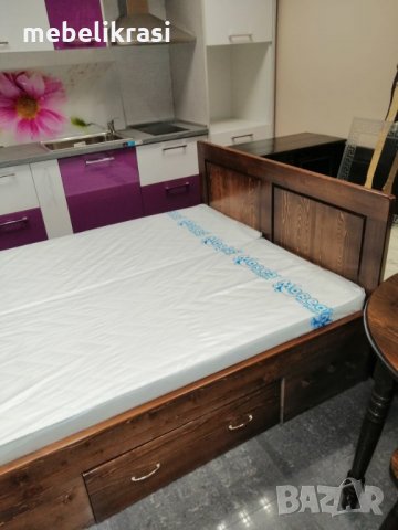 Спалня  с три чекмеджета-МАСИВ в цвят !, снимка 6 - Спални и легла - 31353325