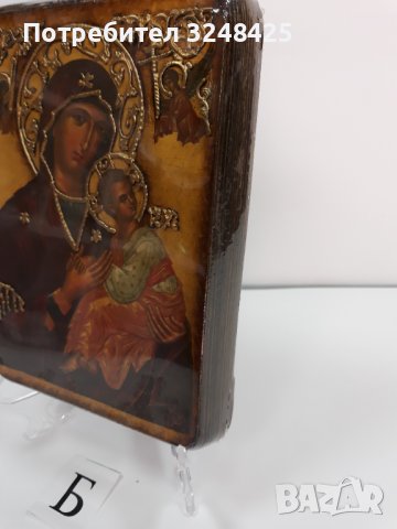 Луксозна икона на платно с Пресвета Богородица Майка - Модел Б - идеален подарък за Именните дни, снимка 4 - Икони - 37622739