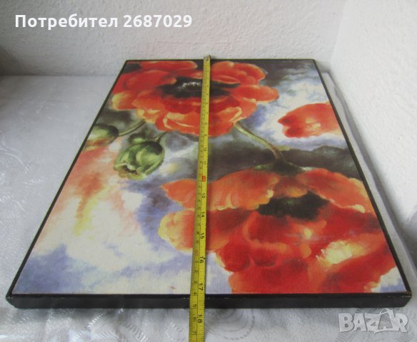 Картини, картина, мак, Много красиви макове, цветя, платно, ярки цветове , снимка 3 - Картини - 31104316