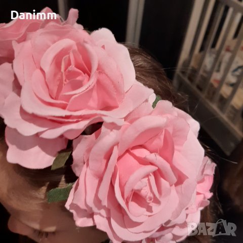 Диадема с цветя венче, снимка 3 - Шноли, диадеми, ленти - 38324458