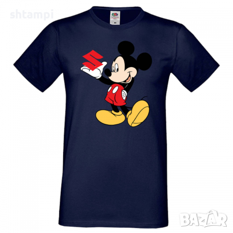 Мъжка тениска Mickey Mouse Suzuki Подарък,Изненада,Рожден ден, снимка 6 - Тениски - 36577686