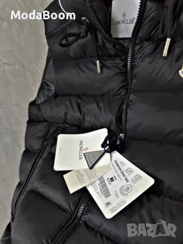 Moncler черен мъжки елек , снимка 4 - Спортни дрехи, екипи - 48678559