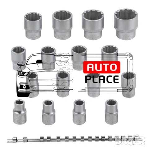 Комплект 12 стенни вложки 16 части ROCKFORCE