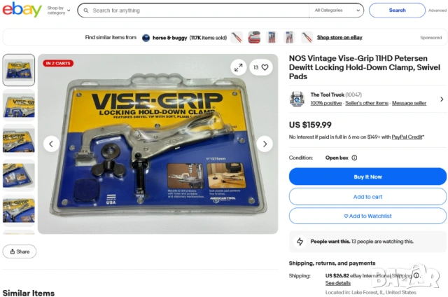 Оригинал VISE-GRIP Американски Грип КЛЕЩИ Чирак 280 мм тип Настолна Стяга Скоба Преса Клампа БАРТЕР, снимка 8 - Клещи - 54126731