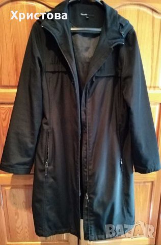 Черна връхна дреха с качулка,KappAhI