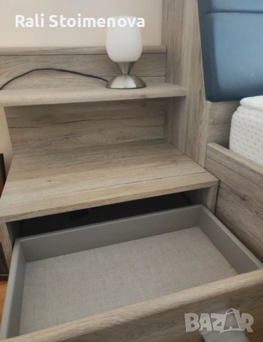 Легло с матрак + ракла и шкафчета + покривало за легло, снимка 10 - Спални и легла - 53298145