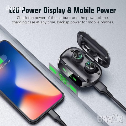 YINPUTENGS Безжични слушалки Bluetooth 5.3 водоустойчиви, снимка 8 - Безжични слушалки - 42829404