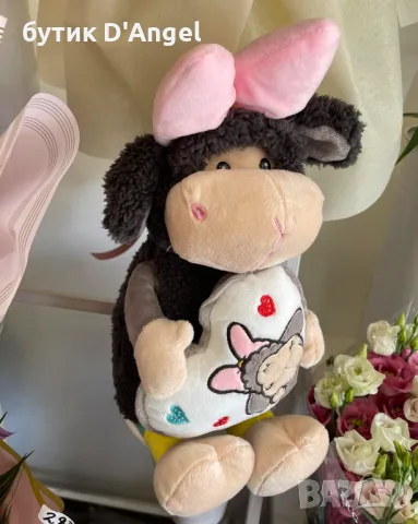 Плюшена черна овца с възглавничка, снимка 3 - Плюшени играчки - 49928068