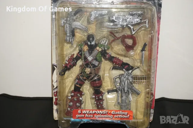 Рядка Фигура 1998 McFarlane Spawn IV Unmasked Series 12 Action Figure With 5 Weapons NEW SEALED, снимка 4 - Колекции - 56241982