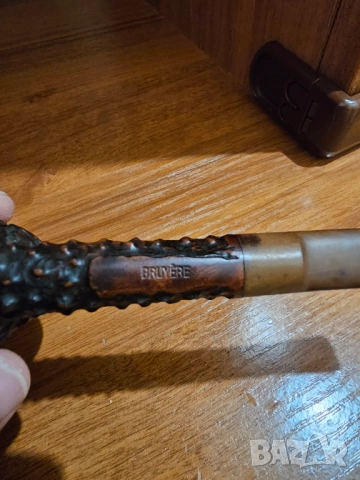 Старинна лула ръчна майсторска изработка с Бриар за ценители и колекционери с филтър, снимка 5 - Антикварни и старинни предмети - 51771490