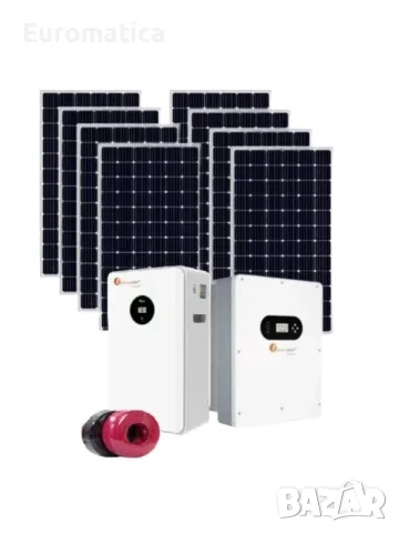 Автономна соларна система 6 kW + инвертор Felicity 6 kW + 11.7 kwh литиева батерия - Монофазна