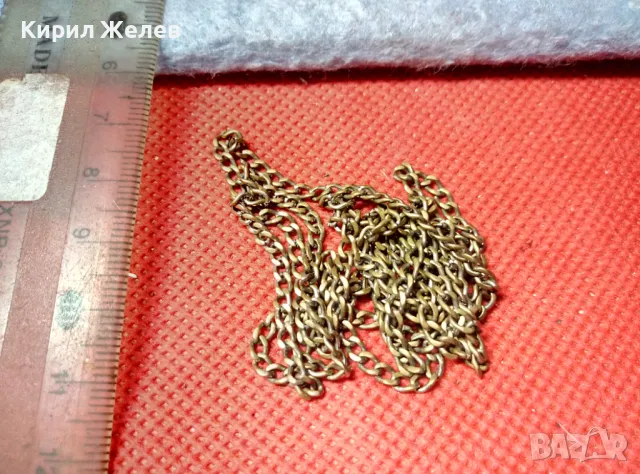 Стар ФИН ПОЗЛАТЕН МЕДЕН ЛАНЕЦ ВЕРИЖКА КОЛИЕ КЛАСИЧЕСКА РЕТРО ПЛЕТКА МАЙСТОРСКА РЪЧНА ИЗРАБОТКА 47408, снимка 10 - Антикварни и старинни предмети - 47336508
