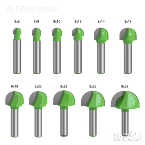 Фрезер овал, d на фрезоване от 6 до 32mm, опашка 8mm, различни видове, снимка 3 - Друго търговско оборудване - 47714676