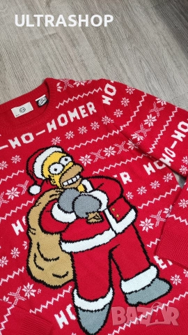 Homer Simpson L size Коледен пуловер The Simpsons , снимка 5 - Пуловери - 52677806
