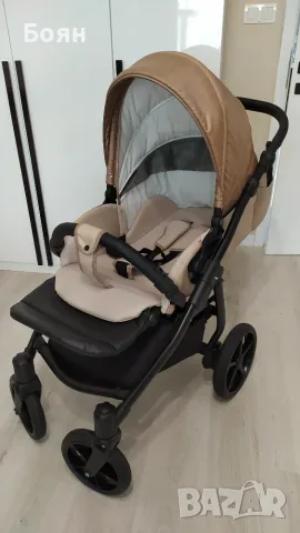 Бебешка количка 3в1 Buba Karina Light Beige / Светла Бежова, снимка 9 - Детски колички - 55777052