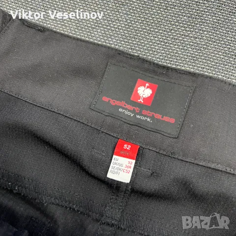 Engelbert Strauss Мъжки Работен панталон размер 52 Черен, снимка 6 - Панталони - 49935262