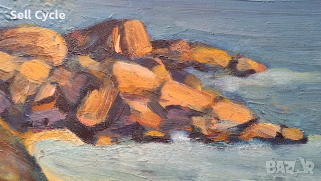 ✅КАРТИНА МАСЛО - РАЙСКИЯТ ЗАЛИВ - 55/41 СМ.❗, снимка 4 - Картини - 51413791