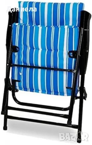 Голям сгъваем къмпинг стол с възглавница – комфорт навсякъде с теб NS3938, снимка 6 - Столове - 49894365