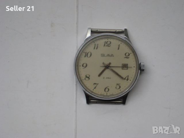 Ръчни часовници Слава Slava от 80-те години, снимка 3 - Мъжки - 51984930
