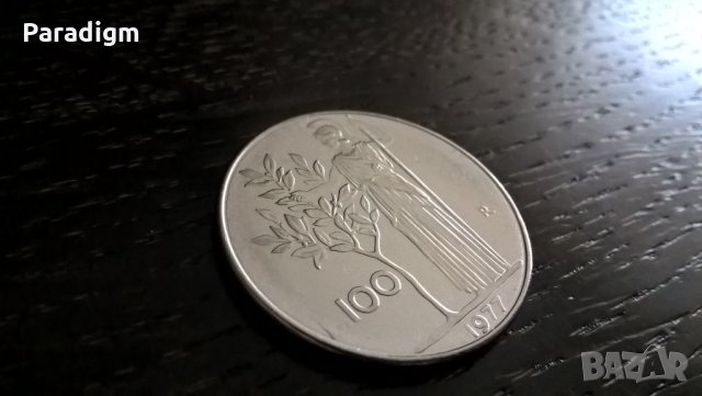 Монета - Италия - 100 лири | 1977г.