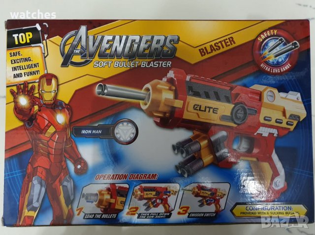 Пистолет/Бластер Супер герой Железният човек , снимка 5 - Образователни игри - 30858198