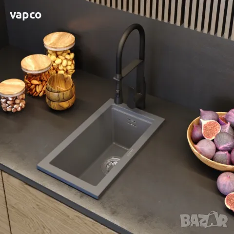 Компактна гранитна мивка Granitan TUGA 28см, снимка 6 - Мивки - 47602461