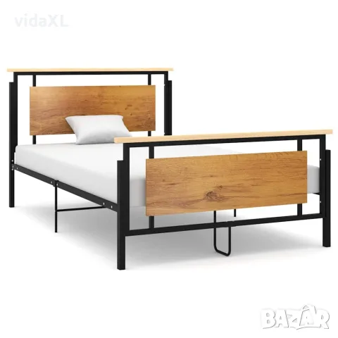 vidaXL Рамка за легло, метал, 120x200 cм