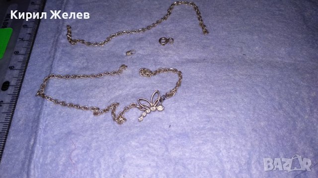 СТАРО КРАСИВО СРЕБЪРНО КОЛИЕ СРЕБРО 925 с ЮВЕЛИРНО ФАСЕТИРАНИ ЦИРКОНИ НУЖДА от РЕМОНТ! 32378, снимка 6 - Колиета, медальони, синджири - 38332933