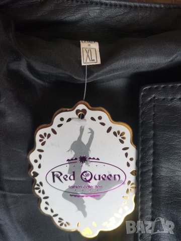 Ново късо черно кожено яке размер L , снимка 4 - Якета - 44921150