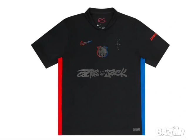 лимитирана серия футболна фланелка  - FC Barcelona и Travis Scott – Ламин Ямал номер 19. размер S