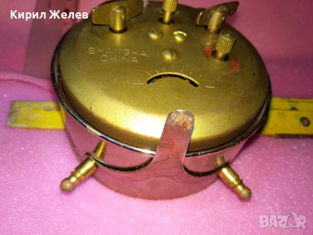 SHANGHAI CHINA Стар РЯДЪК КОЛЕКЦИОНЕРСКИ РЕТРО МЕХАНИЧЕН КИТАЙСКИ БУДИЛНИК ШАНХАЙ 30516, снимка 12 - Антикварни и старинни предмети - 44549024