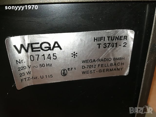 wega t 3741-2 hifi tuner-made in west-germany-внос switzerland, снимка 16 - Ресийвъри, усилватели, смесителни пултове - 29455714