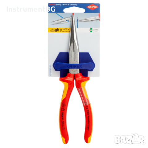 Клещи KNIPEX 26 16 200 SB /полукръгли с режещи ръбове хромирани 200 mm / 1000V 
