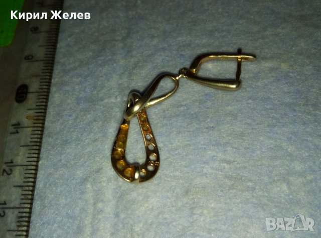 ИЗИСКАНА ДИЗАЙНЕРСКА СРЕБЪРНА с ПОЗЛАТА АРТ ОБЕЦА ПОЗЛАТЕНО СРЕБРО 925 АНГЛИЙСКА ИЗРАБОТКА 39931, снимка 10 - Обеци - 42405283