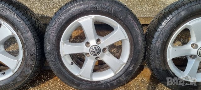 Лети джанти 5x112 vw audi R15 continental 195/65r15, снимка 3 - Гуми и джанти - 36845299