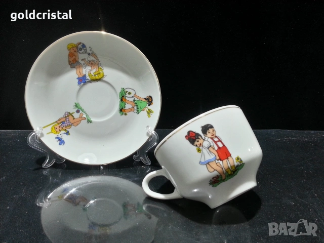 Стар български порцелан детски комплект , снимка 2 - Антикварни и старинни предмети - 53298772