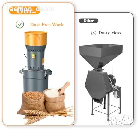 Нова голяма Електрическа мелница за зърно 50L: царевица, пшеница, ориз, соя и др., снимка 2 - Друга електроника - 42827119