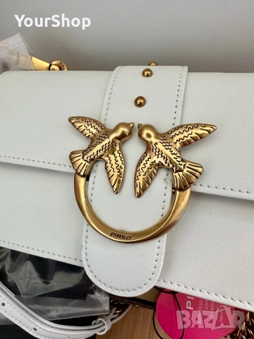 PINKO Love One Mini – оригинална кожена чанта | НОВА , снимка 3 - Чанти - 54059172