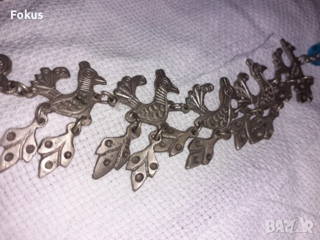 Възрожденски накит с пиленца за носия трепка кучка, снимка 6 - Антикварни и старинни предмети - 50862913