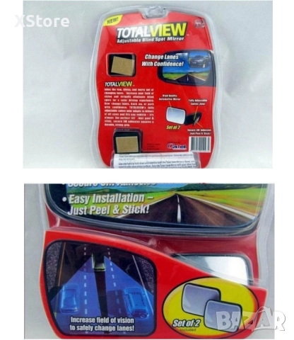 Мини регулируеми странични огледала за автомобил Total view, снимка 4 - Аксесоари и консумативи - 52483406