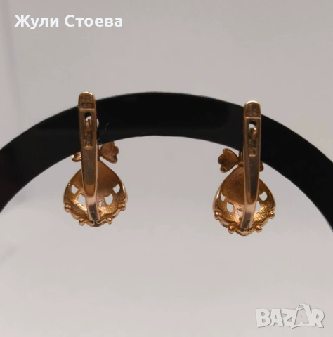 Руски златни обеци, снимка 4 - Обеци - 53975898