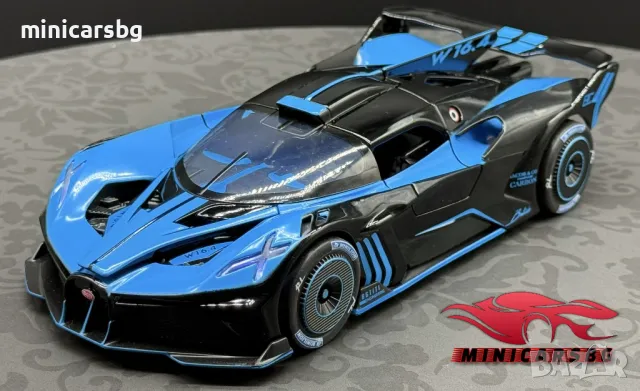 Метални колички: Bugatti Bolide Carbon Jacob & Co (Бугати Болид), снимка 4 - Колекции - 40084968
