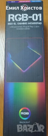 RGB-01 XL Gaming Mousepad – RGB подсветка,