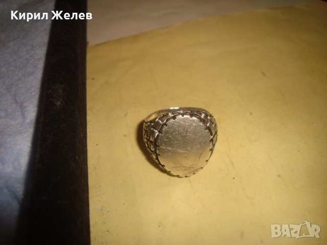 МАЙСТОРСКИ МАСИВЕН РЕТРО СРЕБЪРЕН АРТ ДЕКО ПРЪСТЕН ЛАКИРАНО СРЕБРО 925 СТИЛНО ОРНАМЕНТИРАН 28744, снимка 12 - Пръстени - 37300680